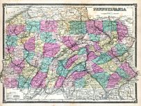 Pennsylvania Map, Bradford County 1869